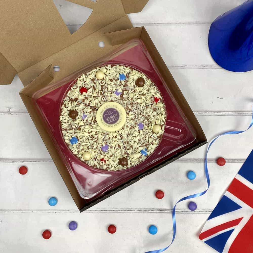 Celebrate the Platinum Jubilee in style with our 7" Chocolate Pizza